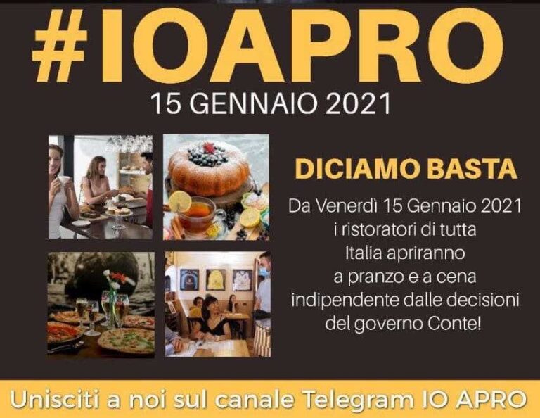 #ioapro, parla l’avvocato che darà assistenza legale ai ristoratori disobbedienti